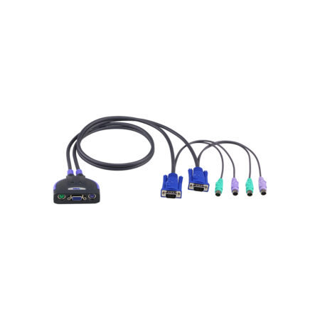 2-Port PS/2 VGA Cable KVM Switch (0.9m)  CS62S