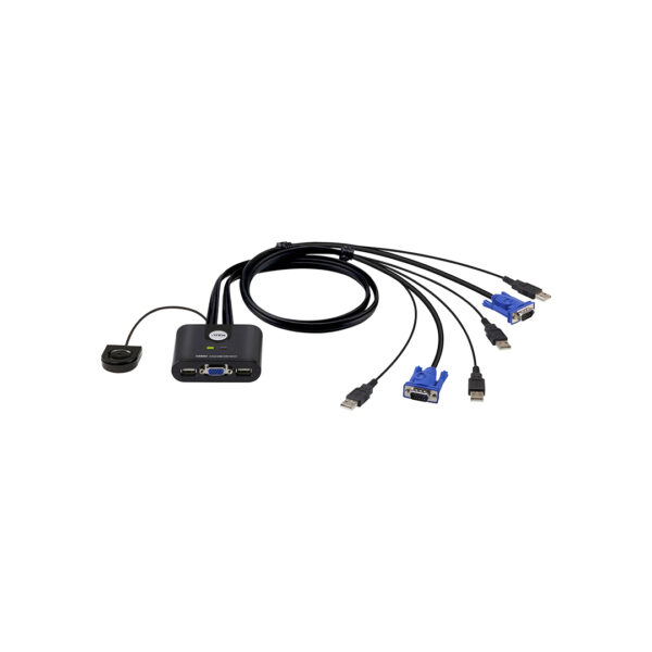 2-Port USB VGA Cable KVM Switch with Remote Port Selector  CS22U