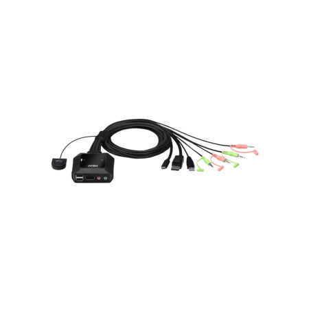 2-Port USB-C DisplayPort Hybrid Cable KVM Switch  CS52DP