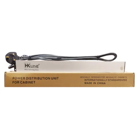 HK Line 8 port PDU 19 inch rack mount with box