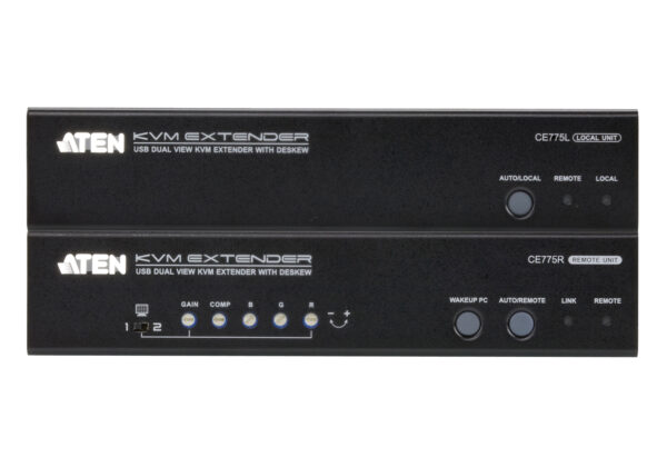 USB VGA Dual View Cat 5 KVM Extender with Deskew (1280 x 1024@300m) - CE775