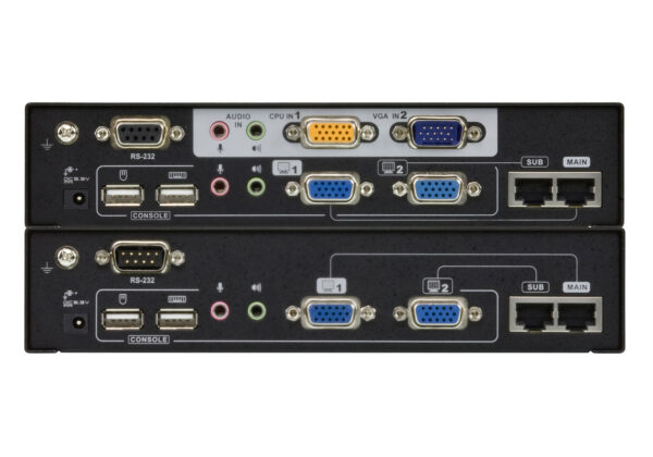 USB VGA Dual View Cat 5 KVM Extender with Deskew (1280 x 1024@300m) - CE775