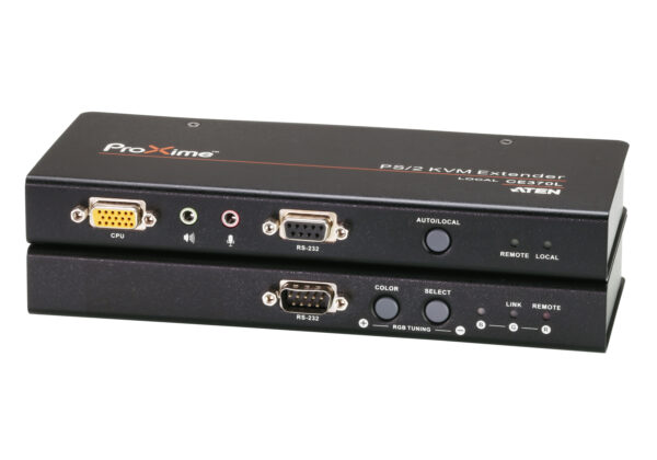 PS/2 VGA/Audio Cat 5 KVM Extender with Deskew (1280 x 1024@300m) - CE370