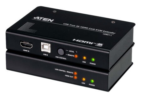 USB True 4K HDMI Cat 6 KVM Extender (4K @ 70 m / FHD @ 100 m) - CE801