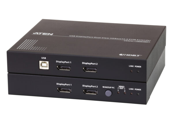 USB DisplayPort Dual View HDBaseT™ 2.0 KVM Extender (4K@100m for Single View) - CE924