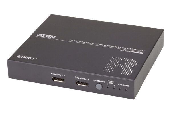 USB DisplayPort Dual View HDBaseT™ 2.0 KVM Extender (4K@100m for Single View) - CE924