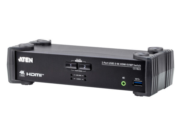 2-Port USB 3.0 4K HDMI KVMP™ Switch with Audio Mixer Mode - CS1822