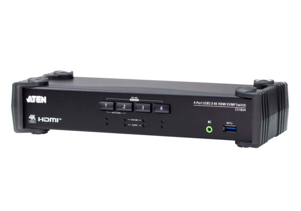 4-Port USB 3.0 4K HDMI KVMP™ Switch with Audio Mixer Mode - CS1824