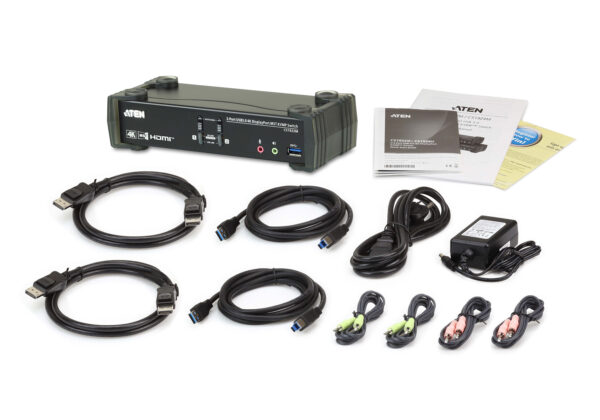 2-Port USB 3.0 4K DisplayPort MST KVMP™ Switch (Cables included) - CS1922M