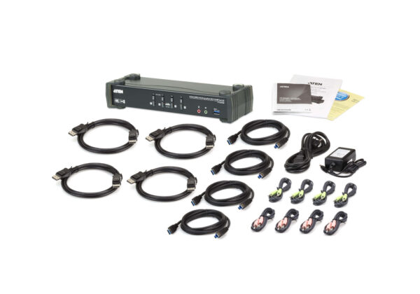 4-Port USB 3.0 4K DisplayPort MST KVMP™ Switch (Cables included) - CS1924M