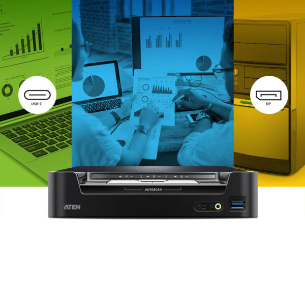 3-Port USB-C DisplayPort Hybrid KVMP™ Switch - CS1953