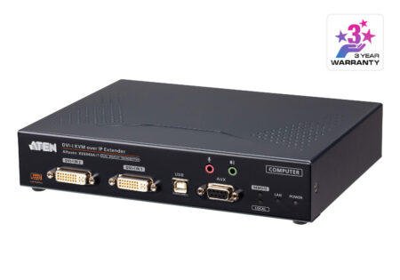 DVI-I Dual Display KVM over IP Transmitter with Internet Access - KE6940AiT
