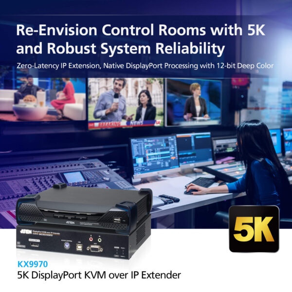 5K DisplayPort KVM over IP Transmitter  KX9970T