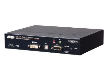 2K DVI-D Dual-Link KVM over IP Transmitter with Dual SFP & PoE - KE6922T